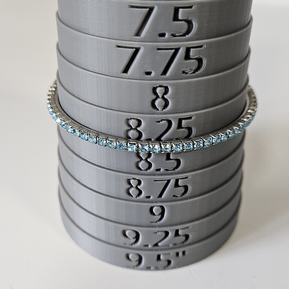 VINTAGE Channel Set 80s Rhinestone Metal Bangle Bracelet Set 6 Pink Blue Green - Picture 6 of 7